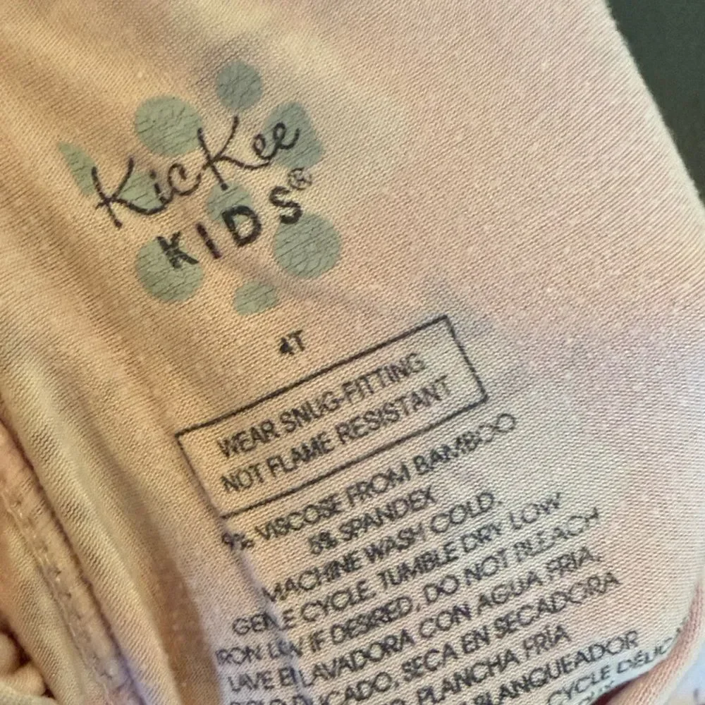 Kickee Pants Light Pink Snow man Pajama Set size 4T